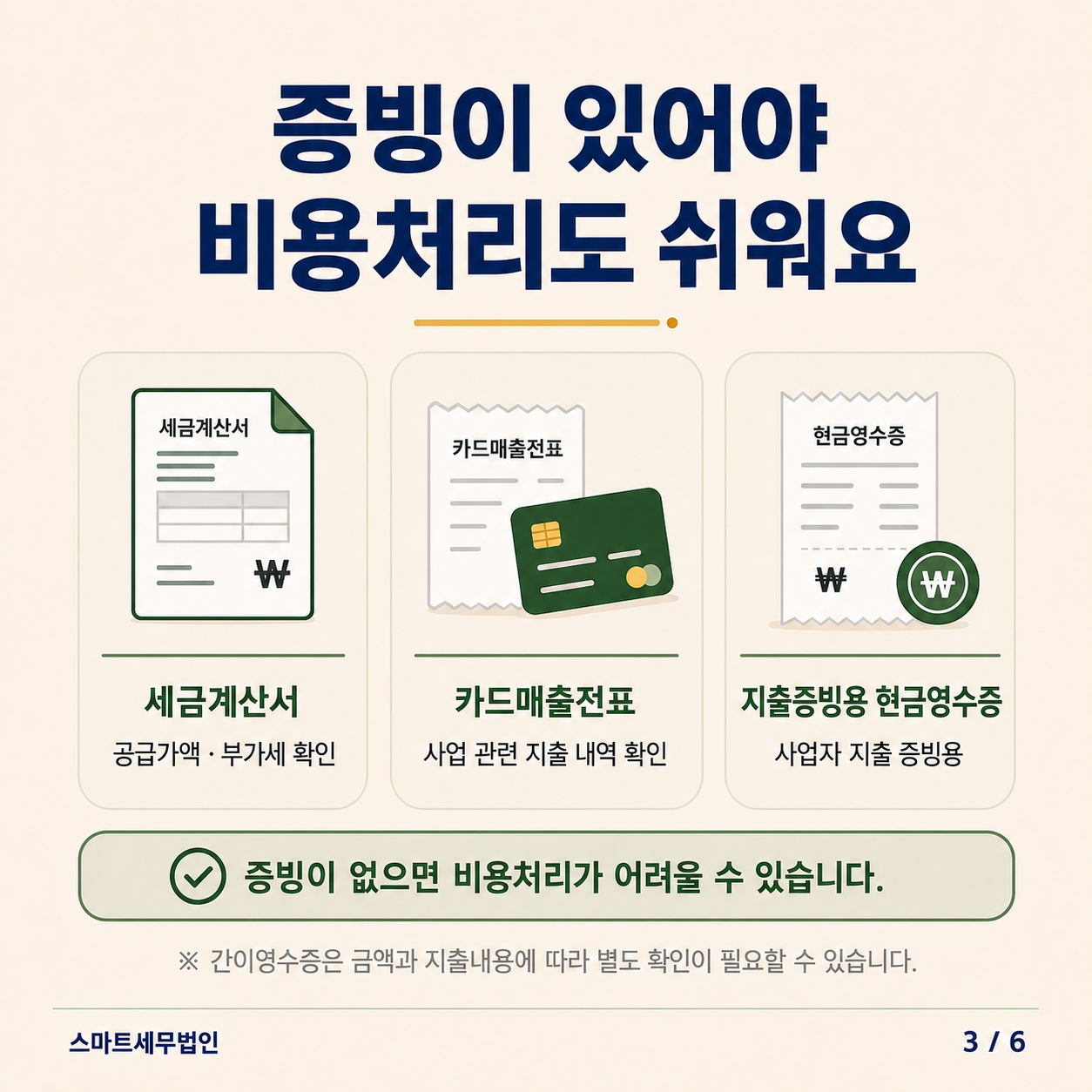 카드로 결제하면 모두 비용처리 될까요? 3번째 장